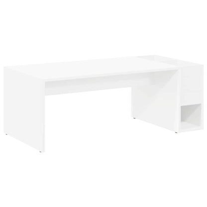 Coffee Table White 101.5 x 50 x 37 cm Engineered Wood