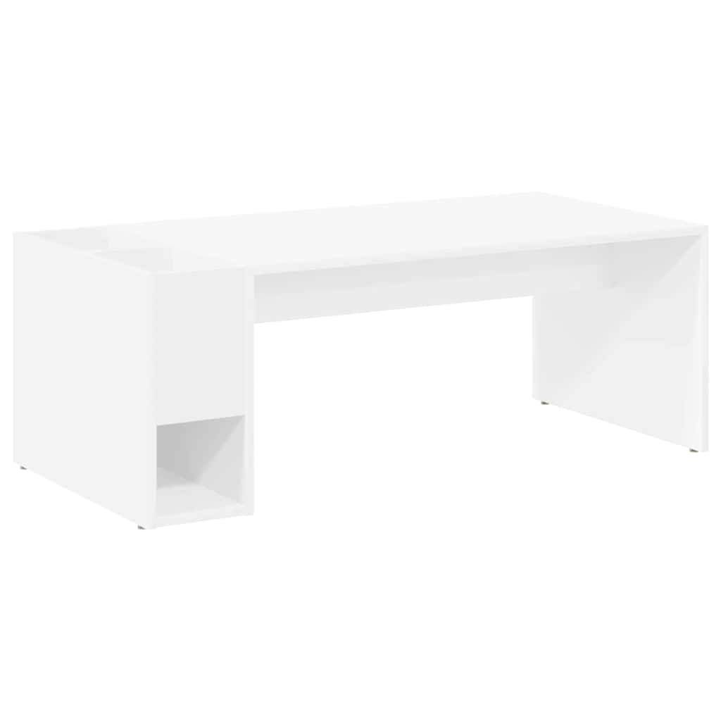 Coffee Table White 101.5 x 50 x 37 cm Engineered Wood