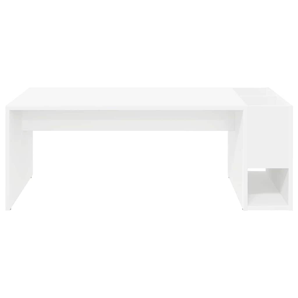Coffee Table White 101.5 x 50 x 37 cm Engineered Wood