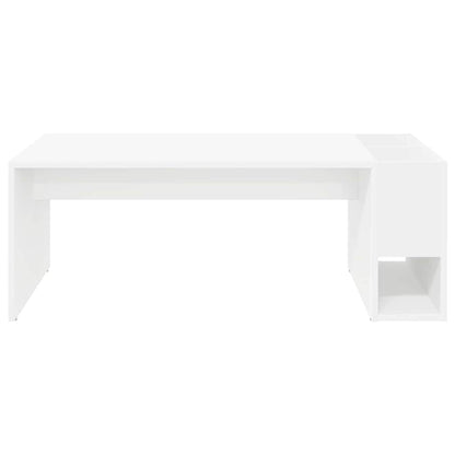Coffee Table White 101.5 x 50 x 37 cm Engineered Wood