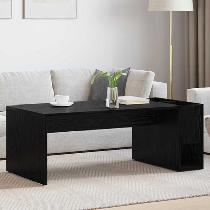 Coffee Table Black Oak 101.5 x 50 x 37 cm Engineered Wood