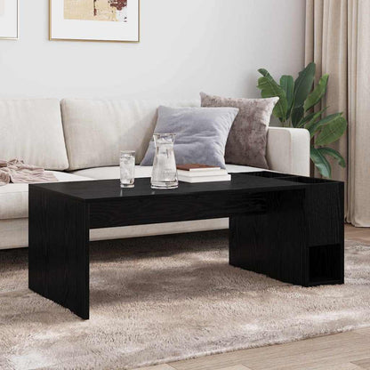 Coffee Table Black Oak 101.5 x 50 x 37 cm Engineered Wood