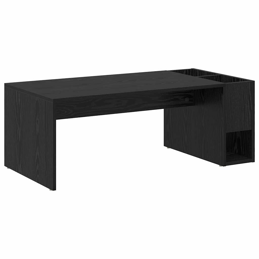 Coffee Table Black Oak 101.5 x 50 x 37 cm Engineered Wood