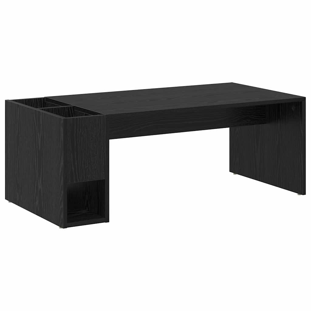 Coffee Table Black Oak 101.5 x 50 x 37 cm Engineered Wood