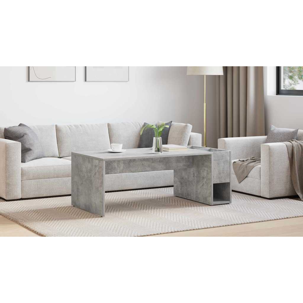 Coffee Table Concrete Grey 101.5 x 50 x 37 cm Engineered Wood