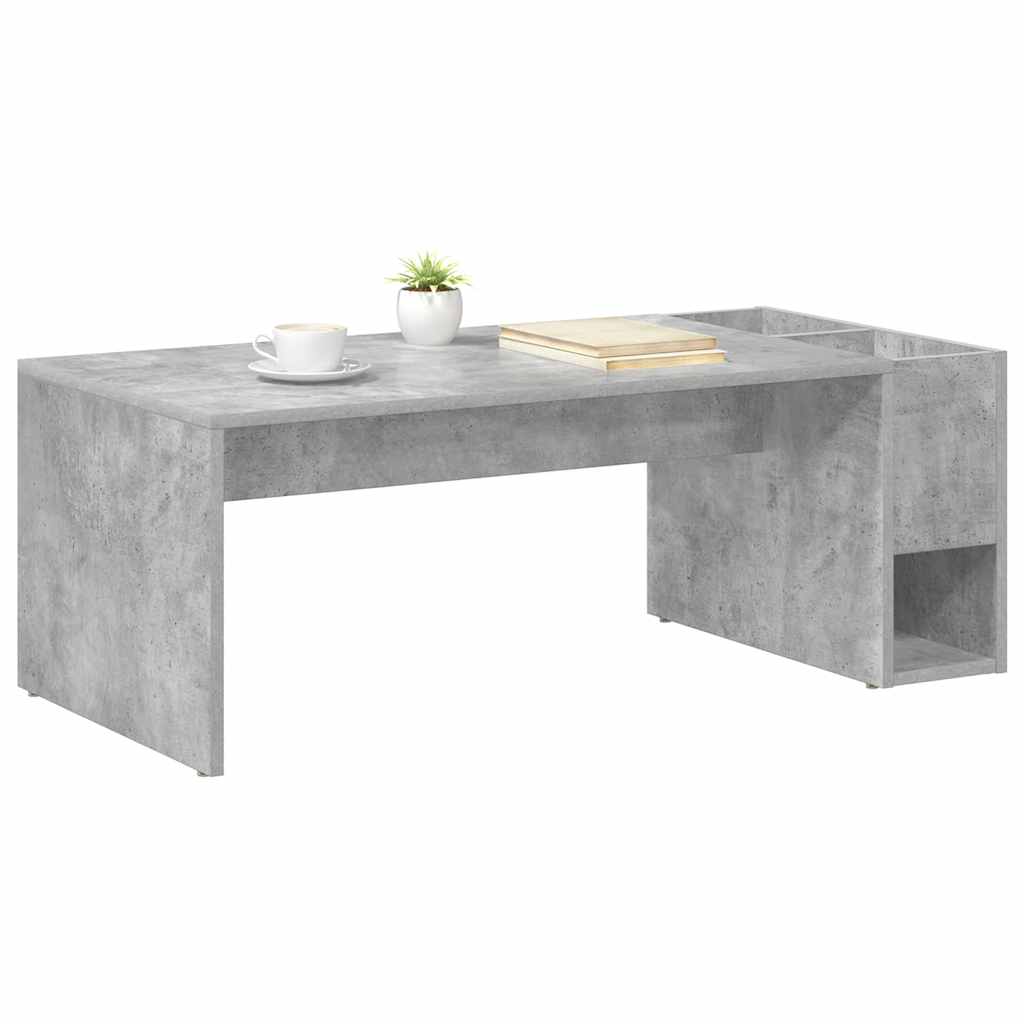 Coffee Table Concrete Grey 101.5 x 50 x 37 cm Engineered Wood