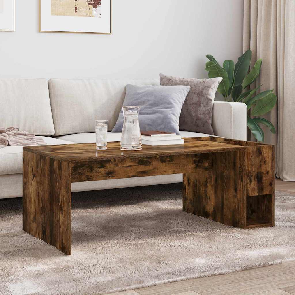 Coffee Table Smoked Oak 101.5 x 50 x 37 cm Engineered Wood