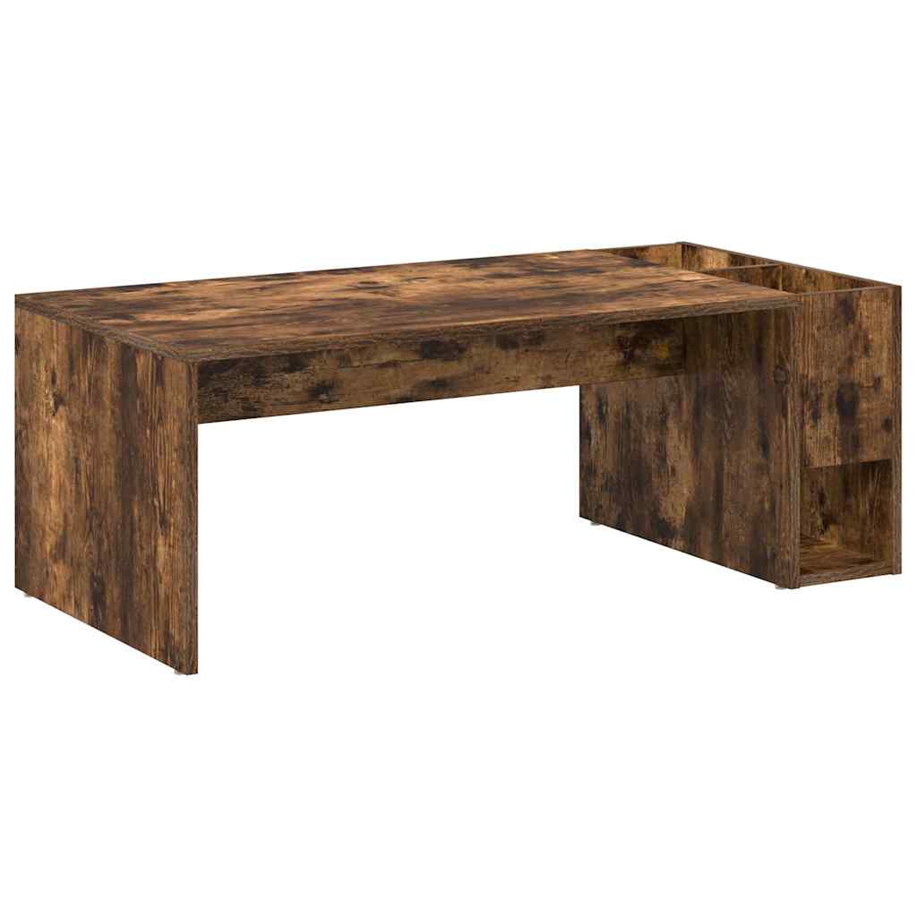 Coffee Table Smoked Oak 101.5 x 50 x 37 cm Engineered Wood