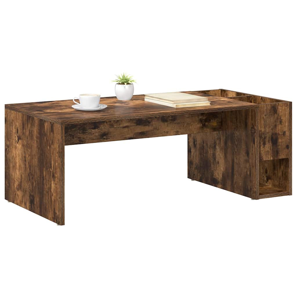 Coffee Table Smoked Oak 101.5 x 50 x 37 cm Engineered Wood