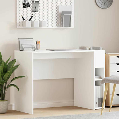Desk White Engineered Wood 109 x 50 x 78 cm