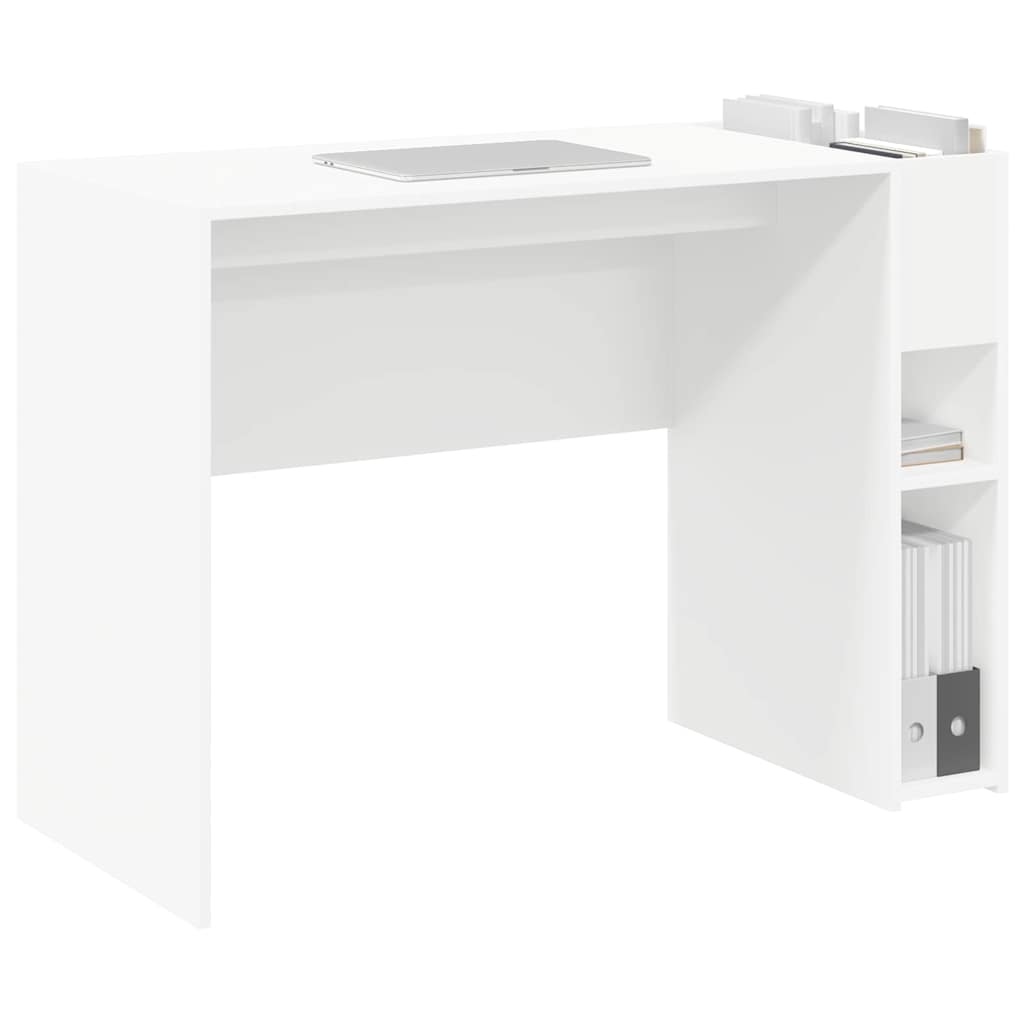 Desk White Engineered Wood 109 x 50 x 78 cm