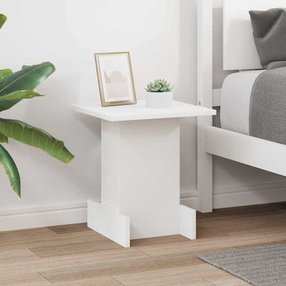 End Table White 35.5 x 35 x 40 cm Engineered Wood