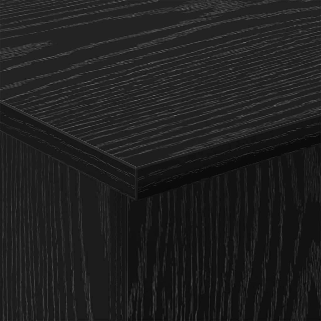End Table Black Oak 35.5 x 35 x 40 cm Engineered Wood