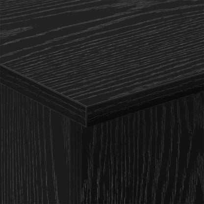 End Table Black Oak 35.5 x 35 x 40 cm Engineered Wood