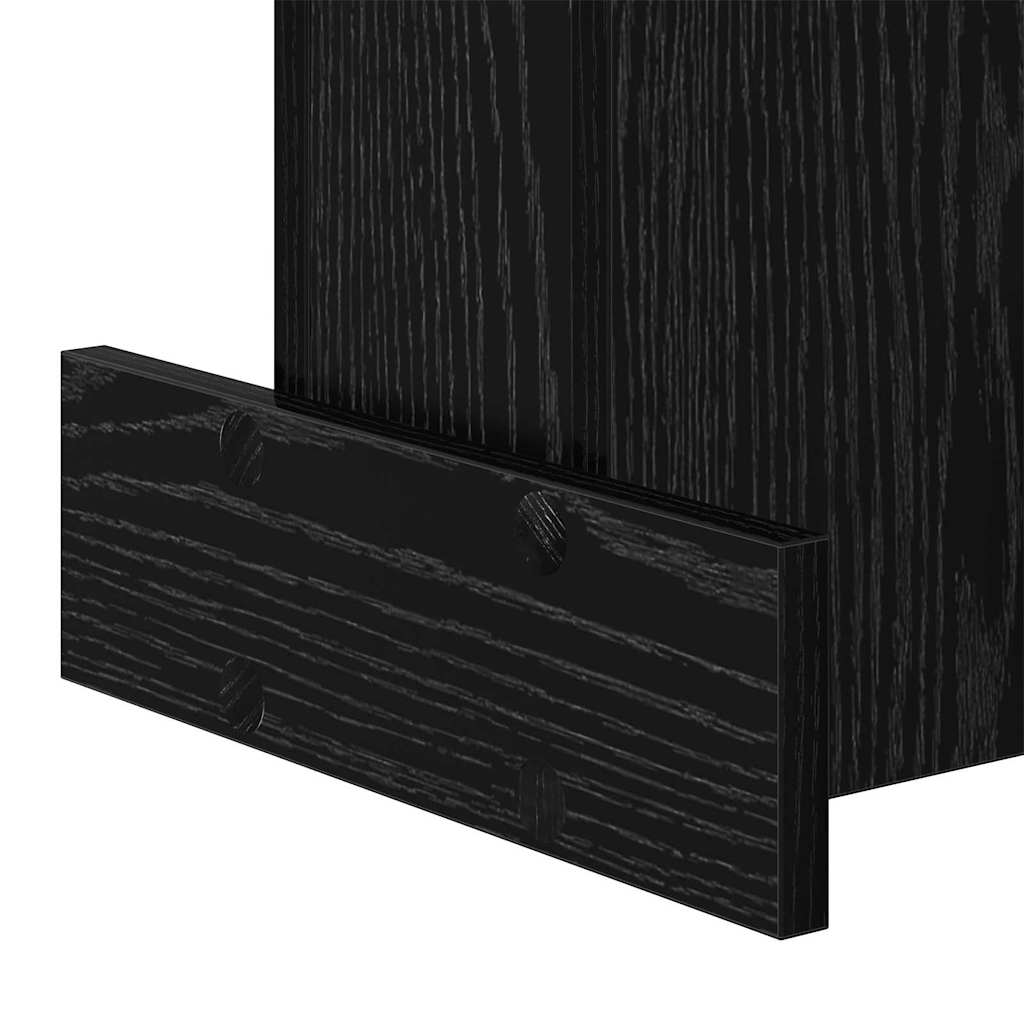 End Table Black Oak 35.5 x 35 x 40 cm Engineered Wood