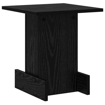 End Table Black Oak 35.5 x 35 x 40 cm Engineered Wood