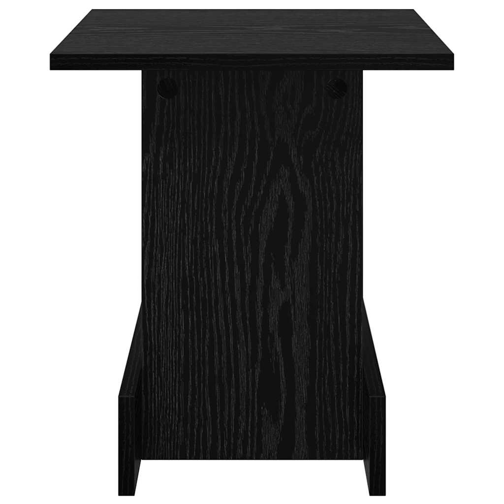 End Table Black Oak 35.5 x 35 x 40 cm Engineered Wood