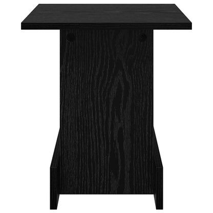 End Table Black Oak 35.5 x 35 x 40 cm Engineered Wood