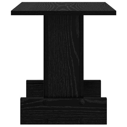 End Table Black Oak 35.5 x 35 x 40 cm Engineered Wood