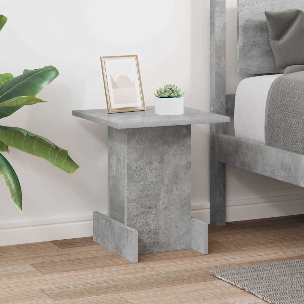 End Table Concrete Grey 35.5 x 35 x 40 cm Engineered Wood