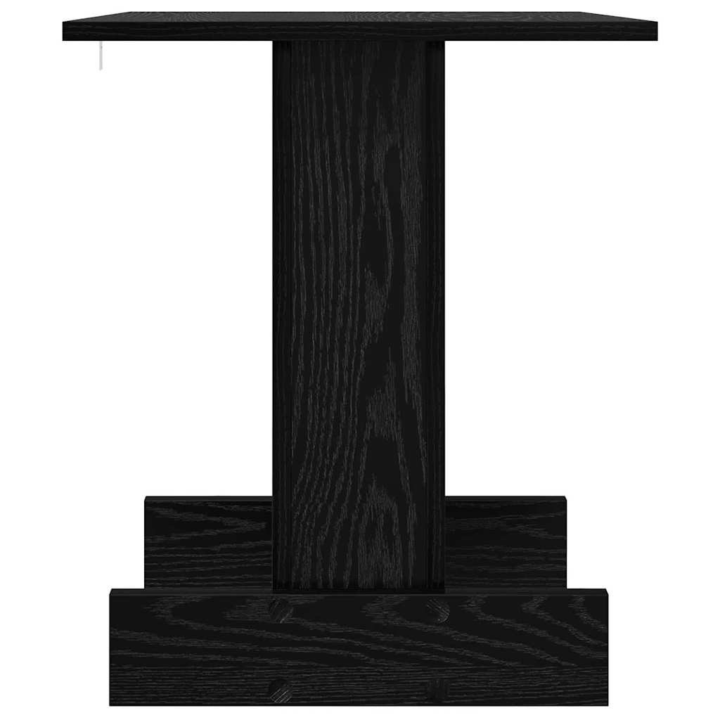 End Table Black Oak 44.5 x 45 x 55 cm Engineered Wood