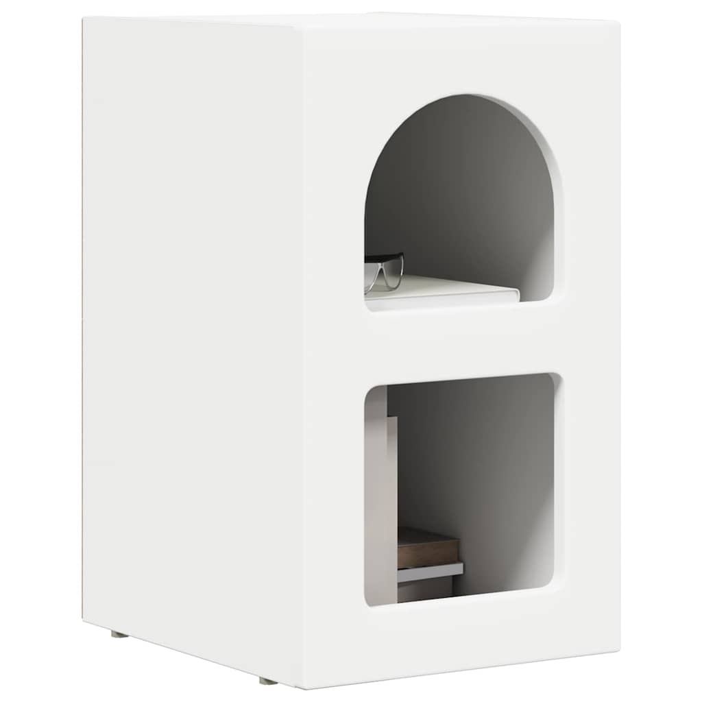 Bedside Table White 29.5 x 35 x 50 cm Engineered Wood