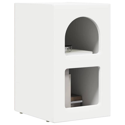 Bedside Table ELST White 29.5 x 33.5 x 50 cm Engineered Wood
