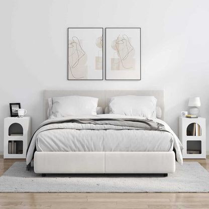Bedside Table 2 pcs White 29.5 x 33.5 x 50 cm Engineered Wood