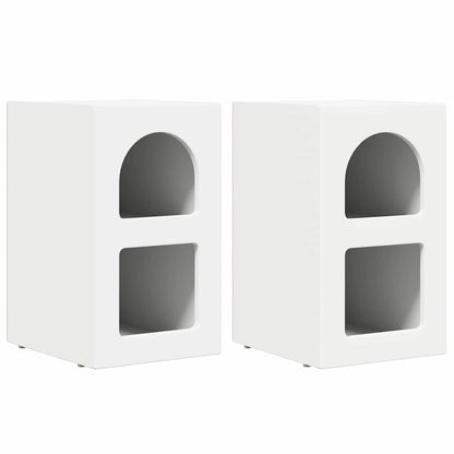 Bedside Table ELST 2 pcs White 29.5 x 33.5 x 50 cm