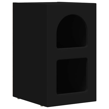 Bedside Table ELST 2 pcs Black 29.5 x 33.5 x 50 cm