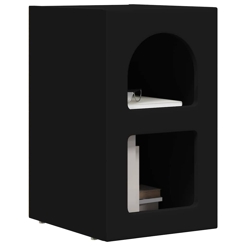 Bedside Table 2 pcs Black 29.5 x 33.5 x 50 cm Engineered Wood