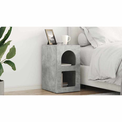 Bedside Table ELST Concrete Grey 29.5 x 33.5 x 50 cm