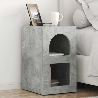 Bedside Table ELST Concrete Grey 29.5 x 33.5 x 50 cm