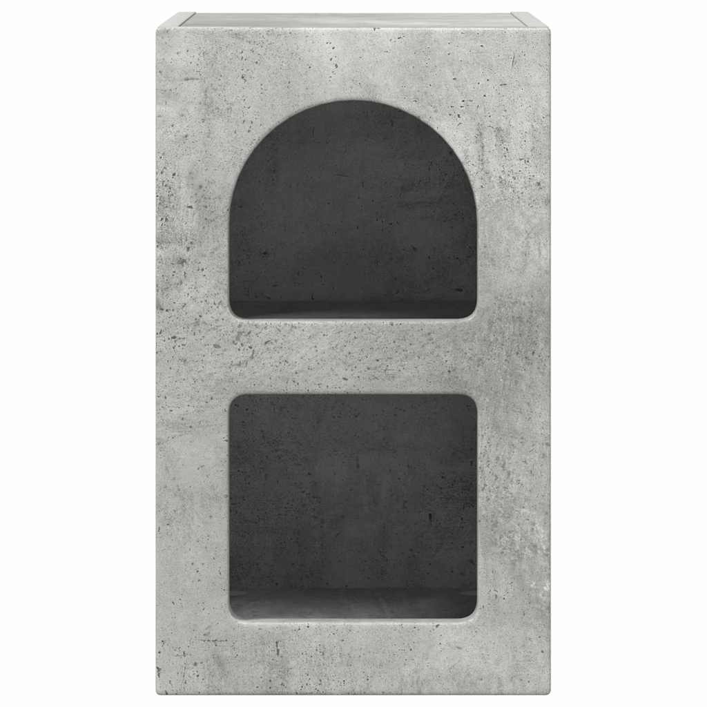 Bedside Table ELST Concrete Grey 29.5 x 33.5 x 50 cm
