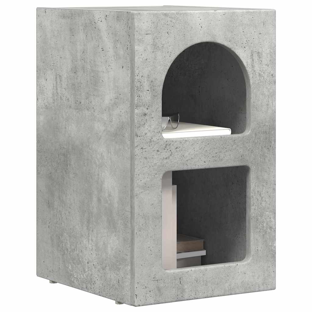 Bedside Table ELST Concrete Grey 29.5 x 33.5 x 50 cm