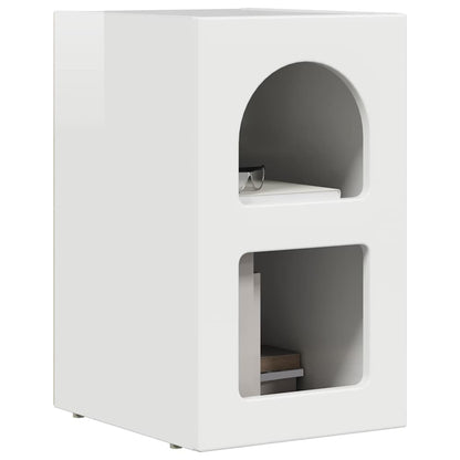 Bedside Table ELST High Gloss White 29.5 x 33.5 x 50 cm