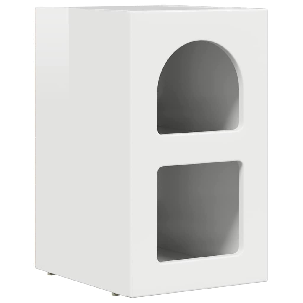 Bedside Table 2 pcs High Gloss White 29.5 x 33.5 x 50 cm