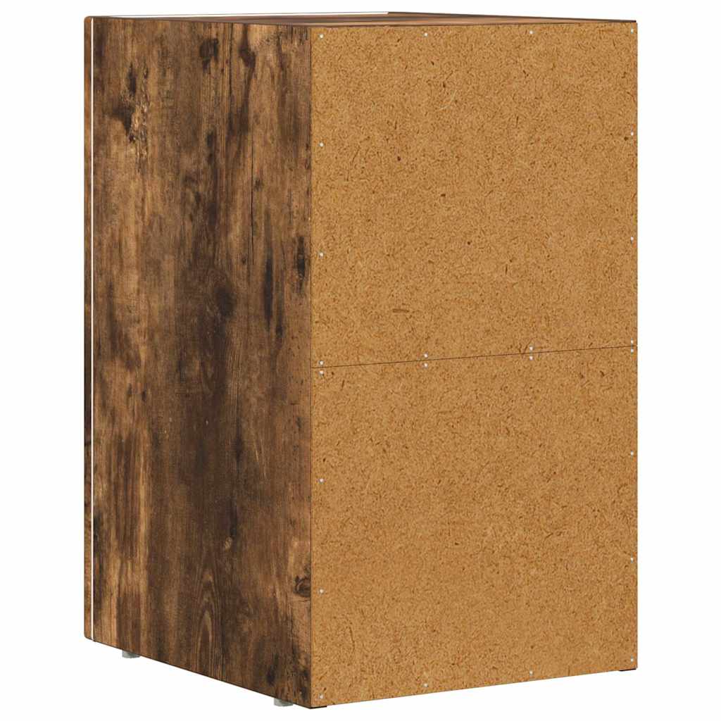 Bedside Table 2 pcs Smoked Oak 29.5 x 33.5 x 50 cm
