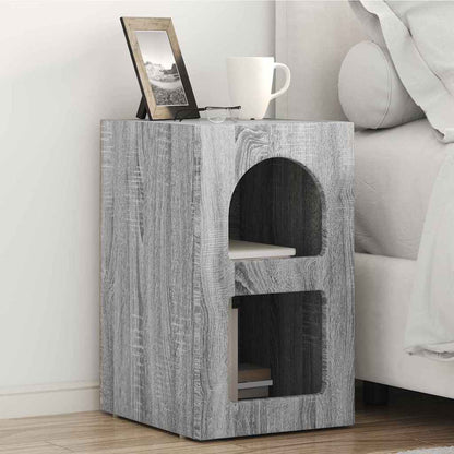 Bedside Table ELST Grey Sonoma 29.5 x 33.5 x 50 cm