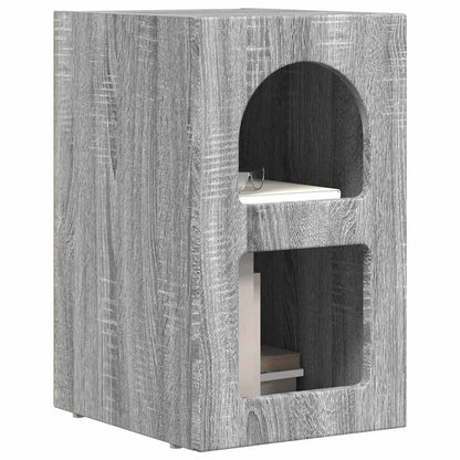 Bedside Table ELST Grey Sonoma 29.5 x 33.5 x 50 cm