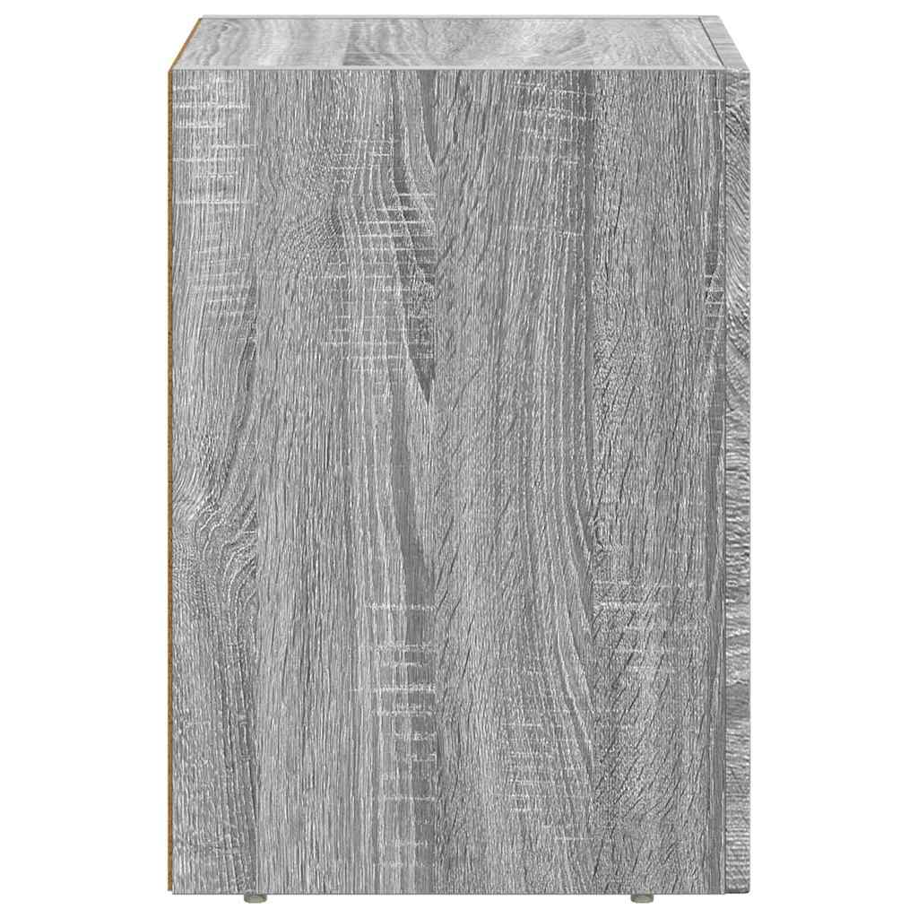 Bedside Table 2 pcs Grey Sonoma 29.5 x 33.5 x 50 cm