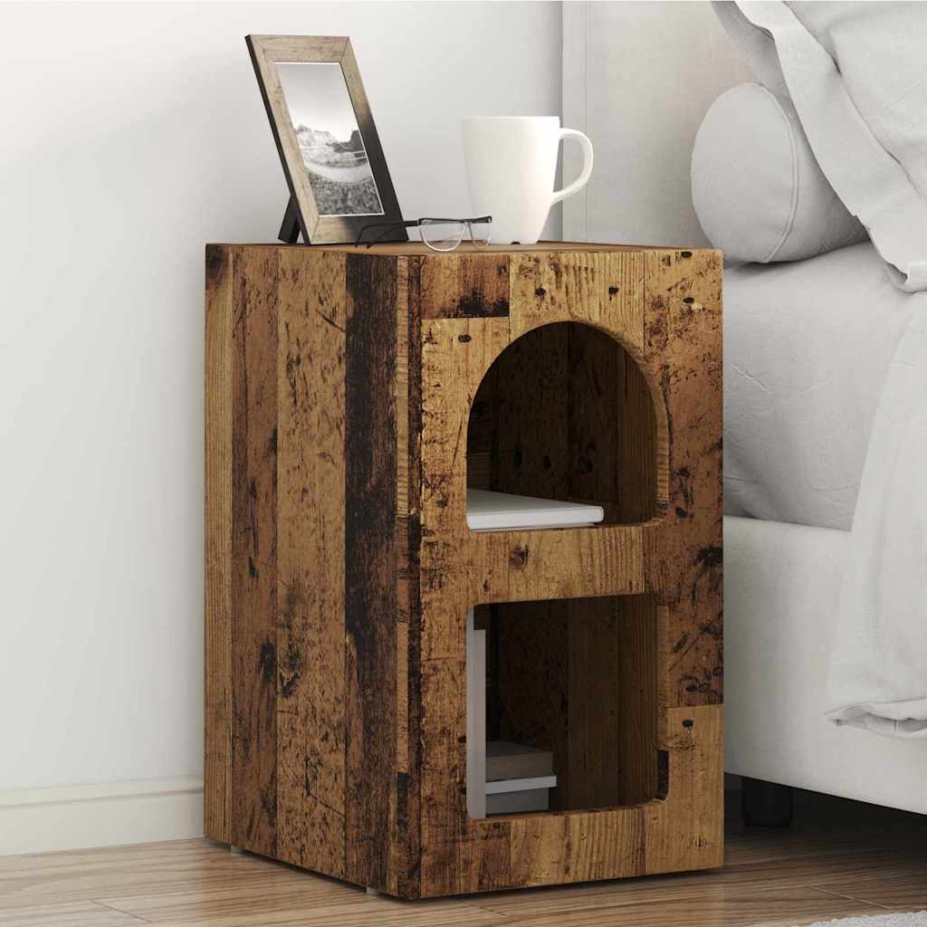 Bedside Table 2 pcs Old Wood 29.5 x 33.5 x 50 cm