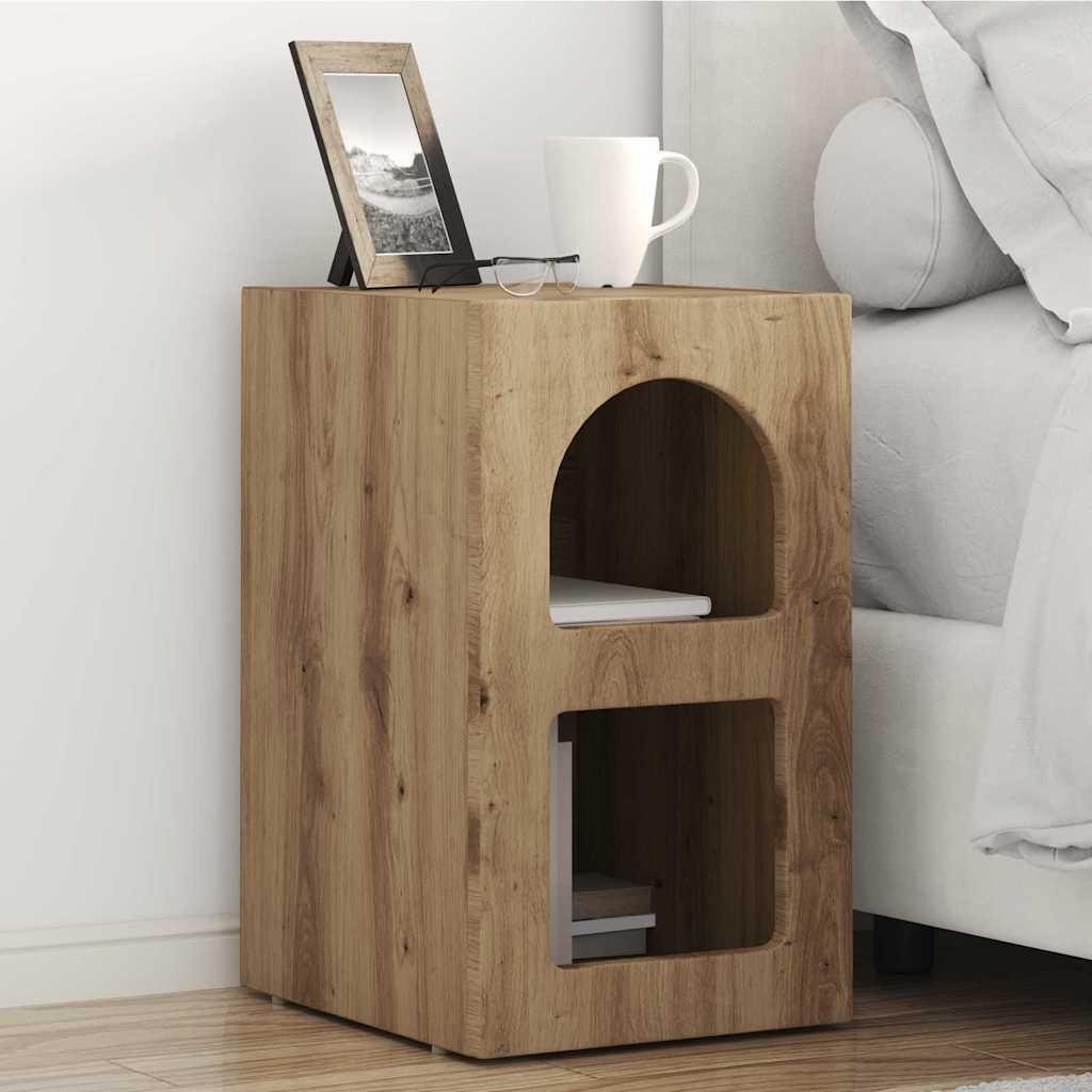 Bedside Table Artisan Oak 29.5 x 33.5 x 50 cm Engineered Wood