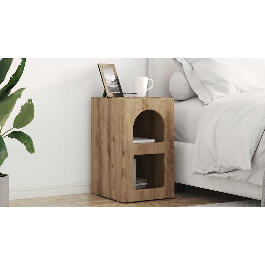 Bedside Table ELST 2 pcs Artisan Oak 29.5 x 33.5 x 50 cm