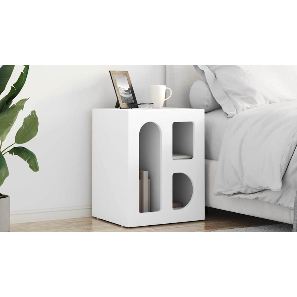 Bedside Table ELST White 40 x 35 x 50 cm Engineered Wood