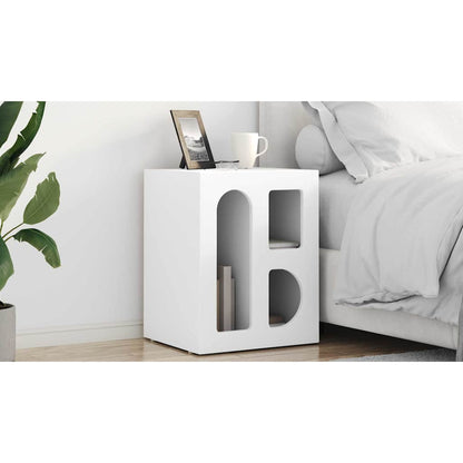 Bedside Table ELST White 40 x 35 x 50 cm Engineered Wood