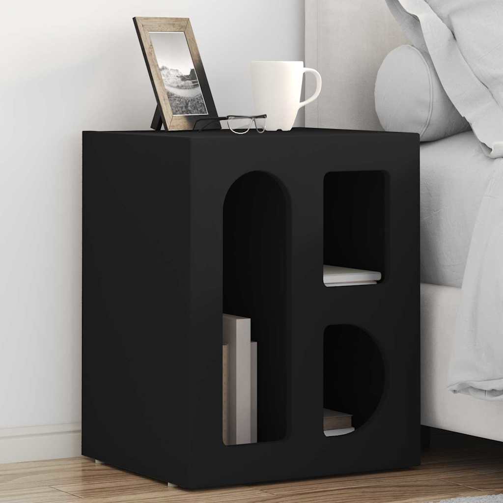 Bedside Table Black 40 x 35 x 50 cm Engineered Wood