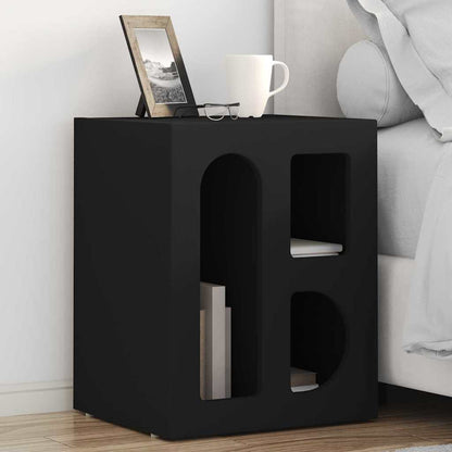 Bedside Table ELST Black 40 x 35 x 50 cm Engineered Wood