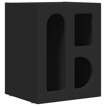 Bedside Table ELST Black 40 x 35 x 50 cm Engineered Wood