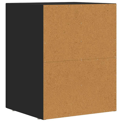 Bedside Table ELST Black 40 x 35 x 50 cm Engineered Wood